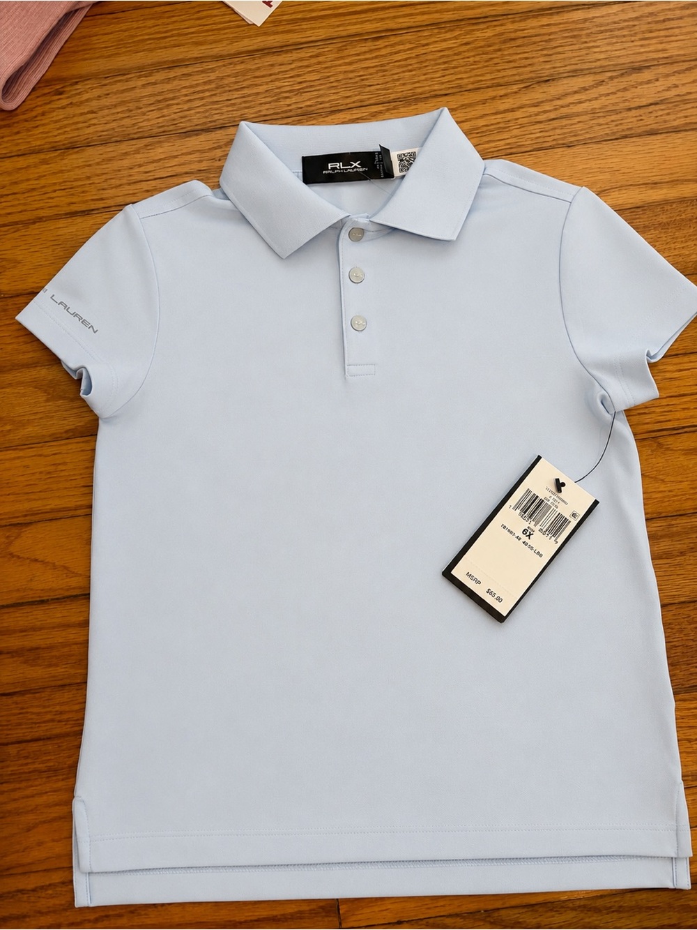 RLX Ralph Lauren Girls' Pale Blue Polo Shirt